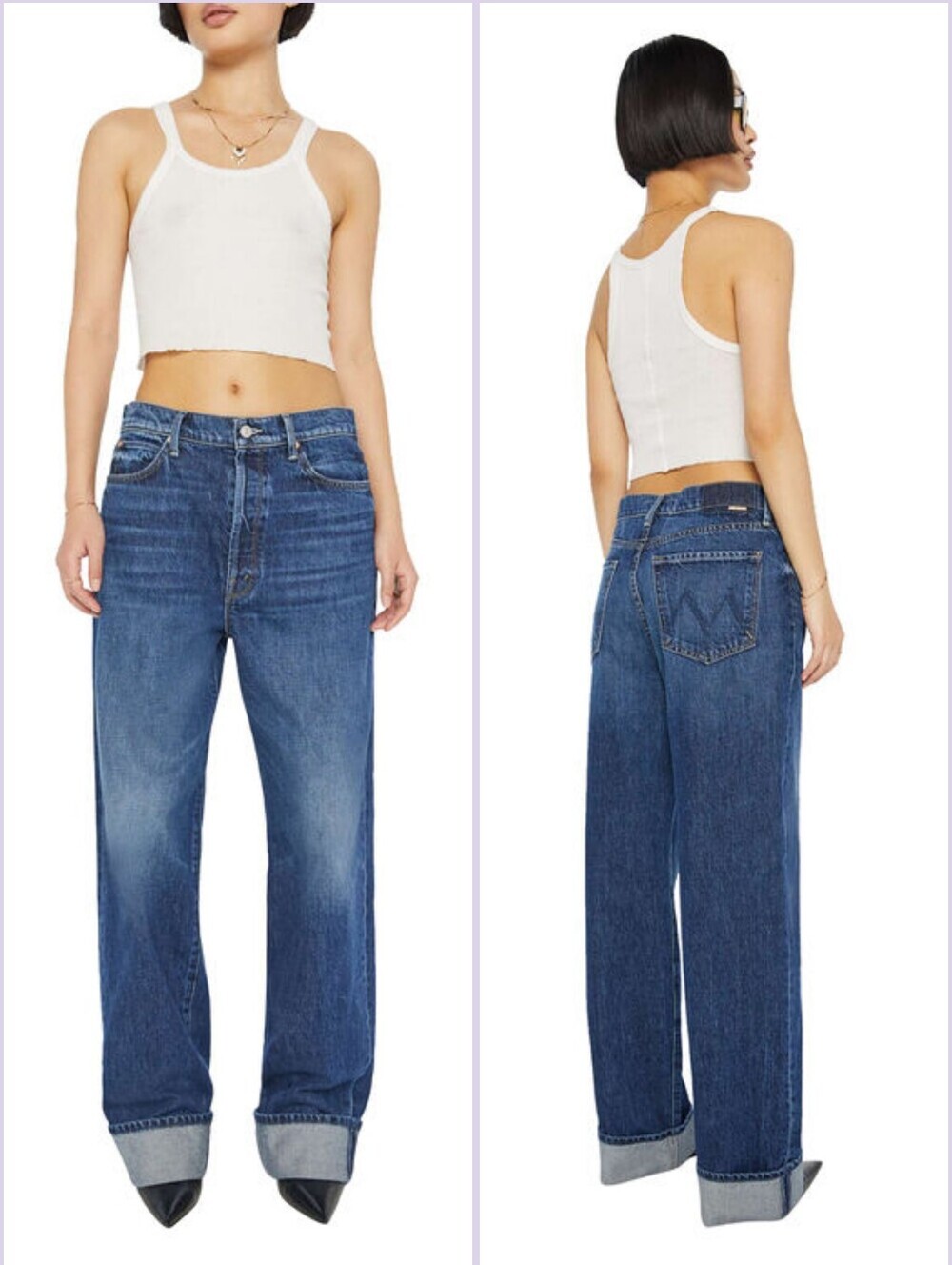 MOTHER Superior Denim The Spitfire Nerdy Cuff Jeans